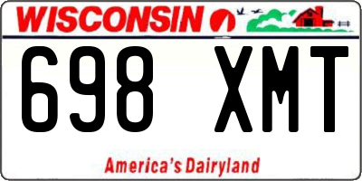 WI license plate 698XMT