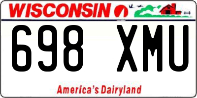 WI license plate 698XMU