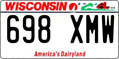 WI license plate 698XMW
