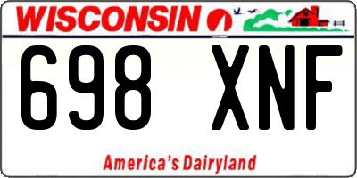 WI license plate 698XNF