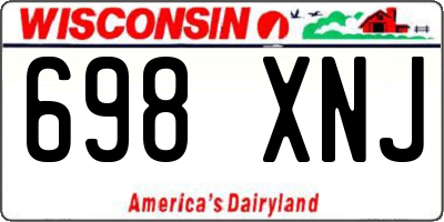 WI license plate 698XNJ