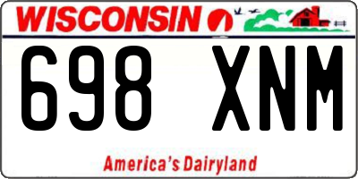 WI license plate 698XNM