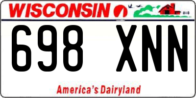 WI license plate 698XNN