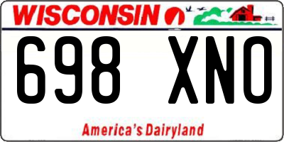 WI license plate 698XNO