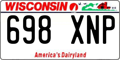 WI license plate 698XNP