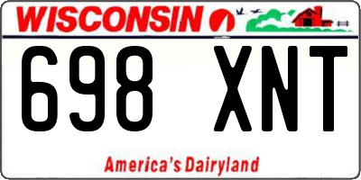 WI license plate 698XNT