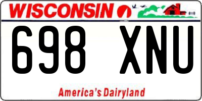 WI license plate 698XNU