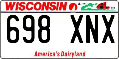 WI license plate 698XNX
