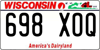 WI license plate 698XOQ