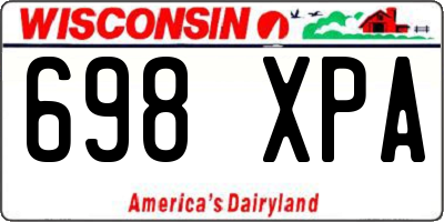 WI license plate 698XPA