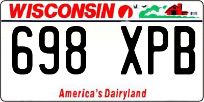 WI license plate 698XPB