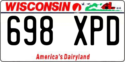 WI license plate 698XPD