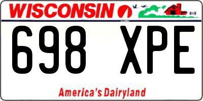 WI license plate 698XPE