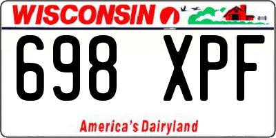 WI license plate 698XPF