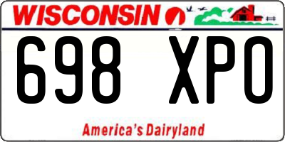WI license plate 698XPO