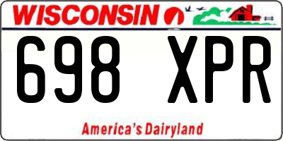 WI license plate 698XPR