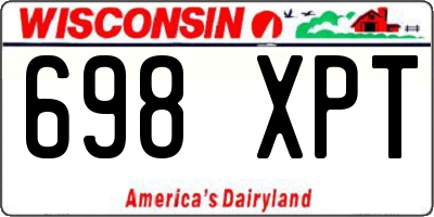WI license plate 698XPT