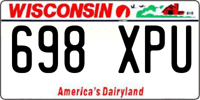 WI license plate 698XPU