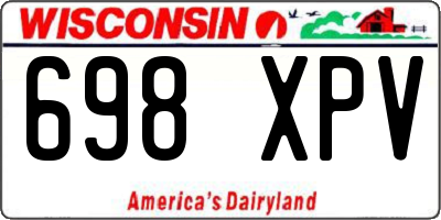 WI license plate 698XPV