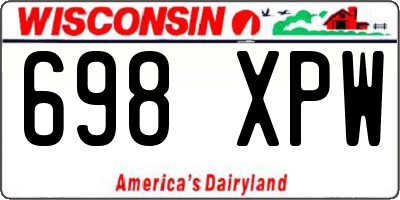 WI license plate 698XPW