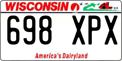 WI license plate 698XPX
