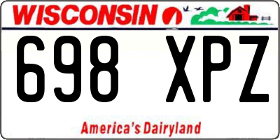 WI license plate 698XPZ