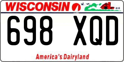 WI license plate 698XQD