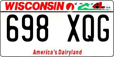 WI license plate 698XQG