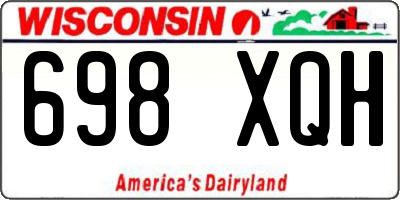 WI license plate 698XQH