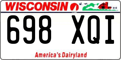 WI license plate 698XQI