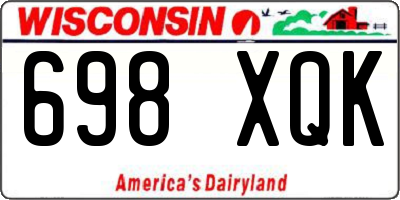 WI license plate 698XQK