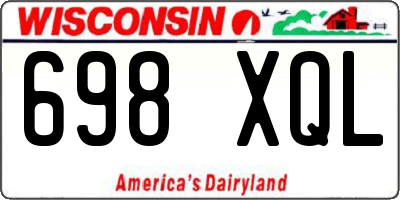 WI license plate 698XQL