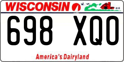 WI license plate 698XQO