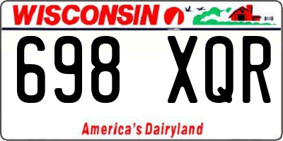 WI license plate 698XQR