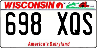 WI license plate 698XQS
