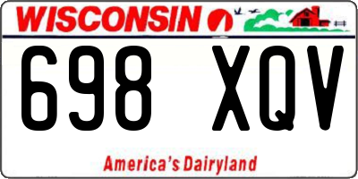 WI license plate 698XQV