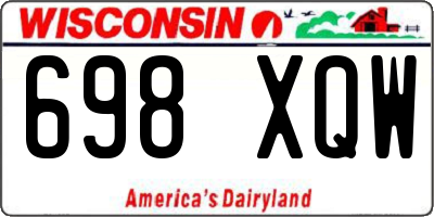 WI license plate 698XQW