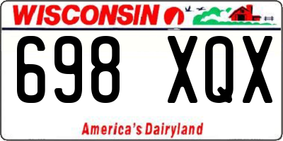 WI license plate 698XQX