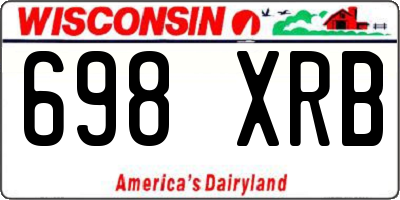 WI license plate 698XRB
