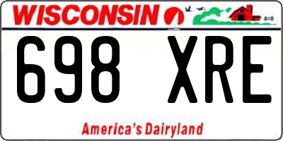 WI license plate 698XRE