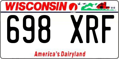 WI license plate 698XRF