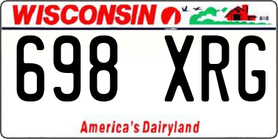 WI license plate 698XRG