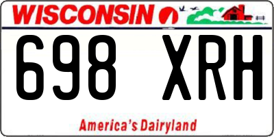 WI license plate 698XRH