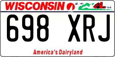 WI license plate 698XRJ
