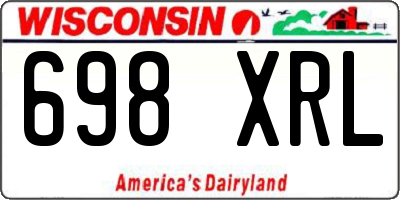 WI license plate 698XRL