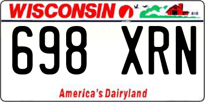 WI license plate 698XRN