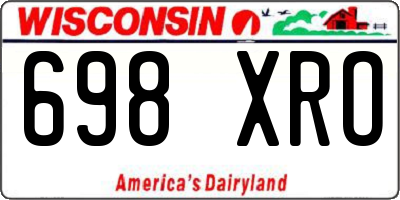 WI license plate 698XRO