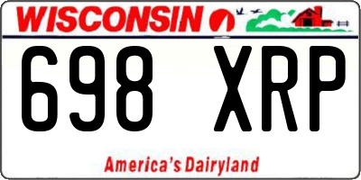 WI license plate 698XRP