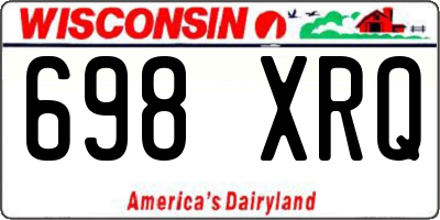 WI license plate 698XRQ