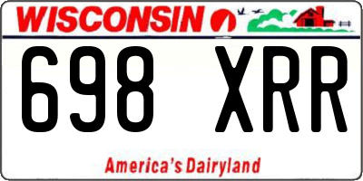 WI license plate 698XRR